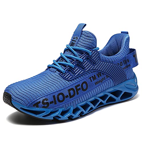 TSIODFO Herren Laufschuhe Athletic Walking Sneakers, Hell, blau, 45 EU von TSIODFO