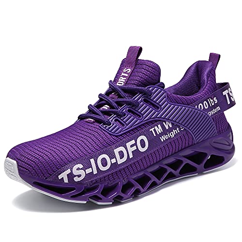 TSIODFO Herren Laufschuhe Athletic Walking Sneakers, Violett, 43 EU von TSIODFO