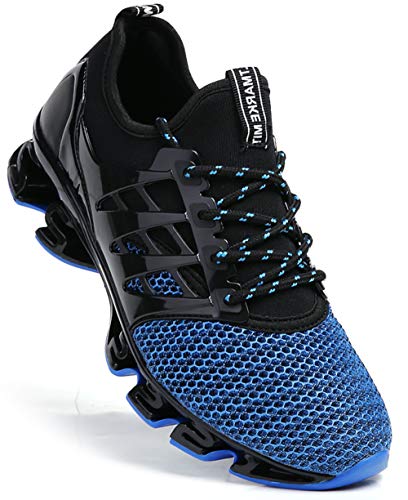 TSIODFO Herren Sport Athletic Running Walking Schuhe Laufschuhe Jogging Sneakers, Schwarz (Blau 8066), 40 EU von TSIODFO