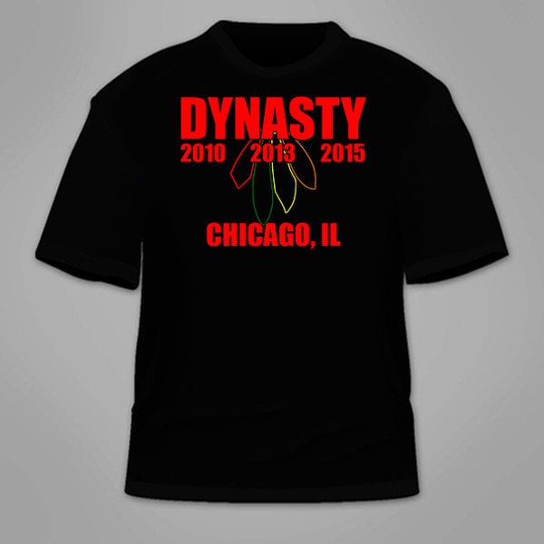 Blackhawks Dynasty T-Shirt. T-Shirt Hockey Jersey Tees Chicago Geschenk Ehrfürchtig Cool Windy City Angst Die Federn Playoffs Kleidung Lustig von TSL21