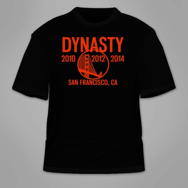 Dynastie T-Shirt. San Francisco Giants 2010 2012 2014 Sport Neuheit Shirt Baseball Sogar Jersey Geschenk Kleidung T-Shirts T-Shirt von TSL21