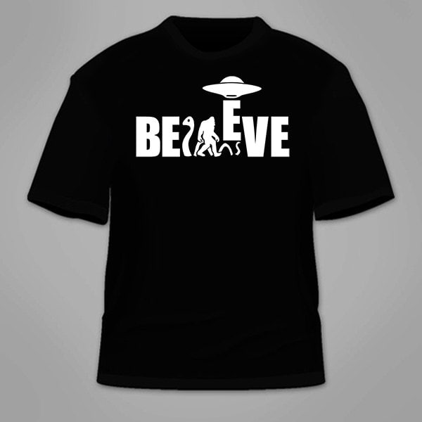 Ich Glaube An Alles T-Shirt. Lustige Alien Entführung Entführer Paranormal Super Geschenk T Shirt Neuheit Kleidung Verschwörungstheorie von TSL21