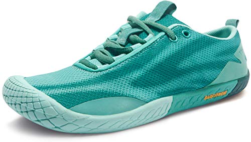 TSLA Damen Trail Running Schuhe, Leichte Athletische Zero Drop Barfußschuhe, rutschfeste Outdoor Walking Minimalist Traillaufschuhe, Bk62 1pack - Aqua, 37 EU von TSLA