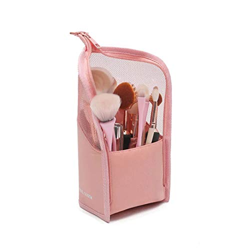 Make-Up Pinsel Tasche Reise Make-Up Pinselhalter Multifunktional Kosmetik Pinsel Halter Halb Klar Kosmetik Organizer Tasche Wasserdicht Make Up Bürsten mit Reißverschluss Mäppchen von TSLBW
