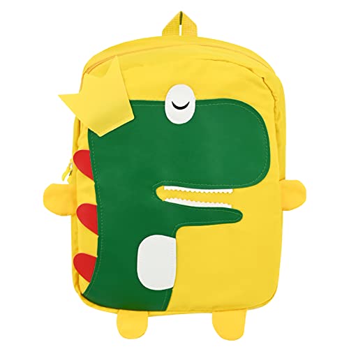 TSLBW Kinderrucksack Jungen Dino Kleinkind Schulrucksack Wasserabweisend Vorschule Kinder Rucksack Kindergarten Kleinkind Rucksack mit Brustgurt (Gelb) von TSLBW