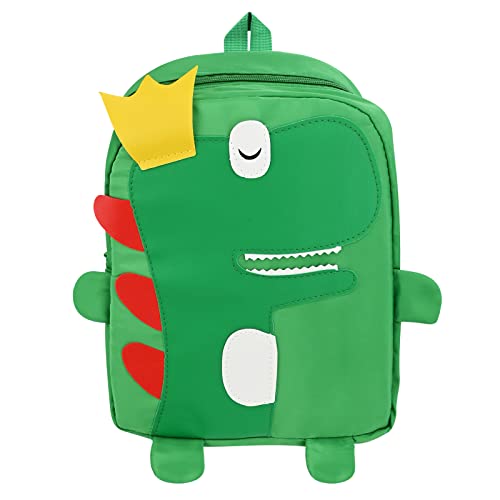 TSLBW Kinderrucksack Jungen Dino Kleinkind Schulrucksack Wasserabweisend Vorschule Kinder Rucksack Kindergarten Kleinkind Rucksack mit Brustgurt (Grün) von TSLBW