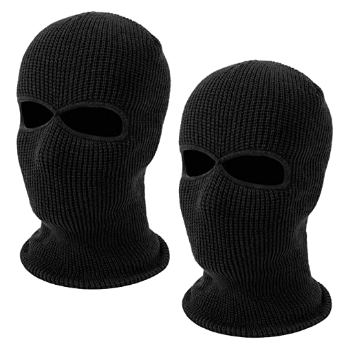 TSLBW Ski Maske Balaclava 2 Stück Winter Gestrickte Sturmhaube Warme Gesichtsabdeckung für Radfahren Skifahren Outdoor Sports von TSLBW