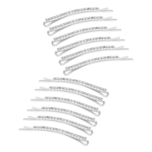 12 Pcs Strasssteine ​​funkelnde Haarclip Frauen Haare Barrettes Elegante Haarstiftfestes Haarzubehör von TSMORY