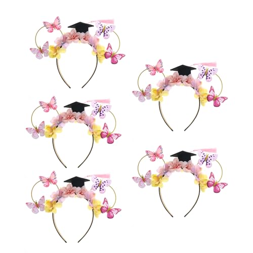 5 Stück Schmetterlingsstirnbänder Für Kinder Und Erwachsene Elastische Blumenhaarzubehör Für Partys Und Feierlichkeiten Geeignet von TSMORY