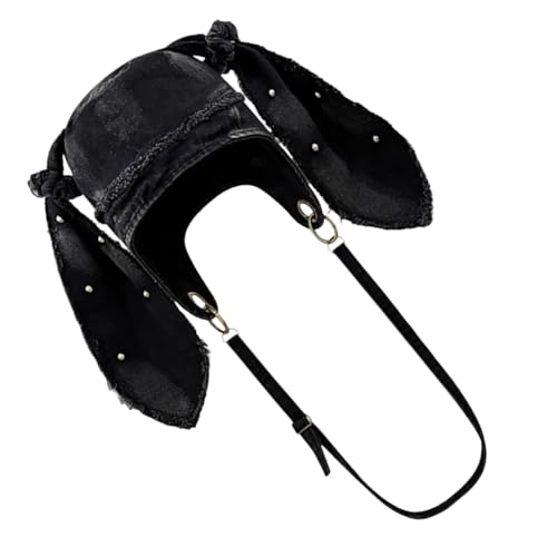 Damen Head Wrap Denims Kaninchen Crossbody Tasche 2000er Mädchen Kopfbedeckung Für Musikfestival Kaninchen Besetzt Ohr von TSMORY