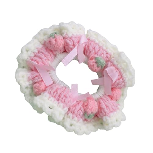 Haargummi, Garn, Haarstyling-Zubehör, Erdbeerblume, Häkeldesigns für den Alltag oder besondere Anlässe Haargummi, Garn, Haarstyling-Zubehör, Erdbeerblume, Häkeldesigns für den Alltag oder besondere Anlässe von TSMORY