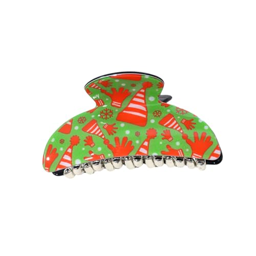 Haarklammer für Mädchen, schöne Haarklammer mit Weihnachtsmotivdruck, Einkaufs-Haarklammer, Haarhalter für Camping, Reisen von TSMORY