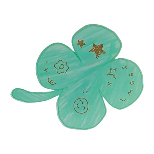 Handgefertigtes vierblättriges Kleeblatt-Haar-Accessoire, Blumen-verzierte Acryl-Haarspangen für Freunde von TSMORY