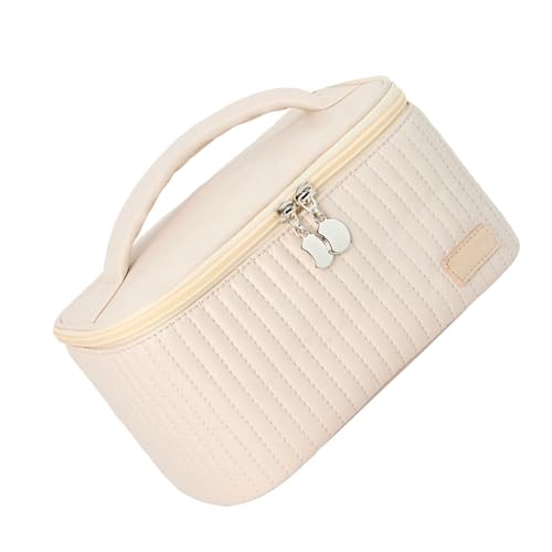 Kosmetiktasche mit großer Kapazität für Damen, tragbar, PU-Leder, Make-up-Tasche, Aufbewahrung organisiert mit großen Fächern, Wie in der Abbildung gezeigt, 21*13.5*12cm von TSMORY