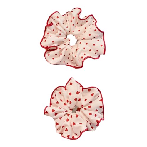 Rote Haargummis, elastisch, großes Haargummi, weibliches Zubehör von TSMORY