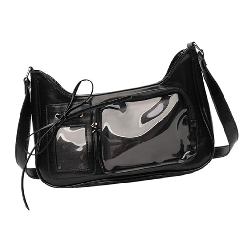 TSMORY Anime-inspirierte Pendlertasche für Damen mit einzigartigem Schleifen-Design und praktischen Schultertaschen für den täglichen Gebrauch, Schwarz , As shown in the figure von TSMORY