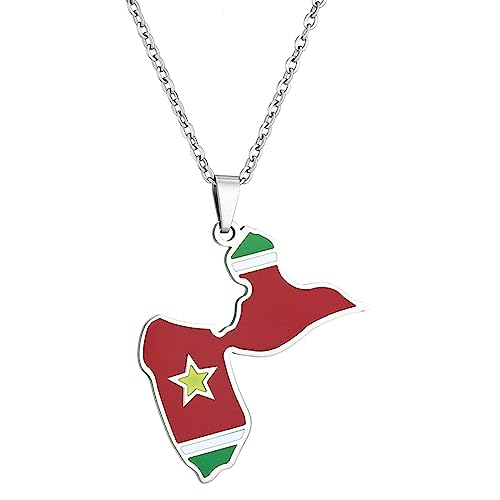 TSMORY Edelstahl-Flaggen-Anhänger, Halskette, Frankreich, Guadeloupe, Karte, Charm-Halskette, modisches Schmuck-Accessoire für Männer und Frauen, 50cm pendant 3.5*2.4cm, Edelstahl TSMORY Edelstahl-Flaggen-Anhänger, Halskette, Frankreich, Guadeloupe, Karte, Charm-Halskette, modisches Schmuck-Accessoire für Männer und Frauen, 50cm pendant 3.5*2.4cm, Edelstahl von TSMORY
