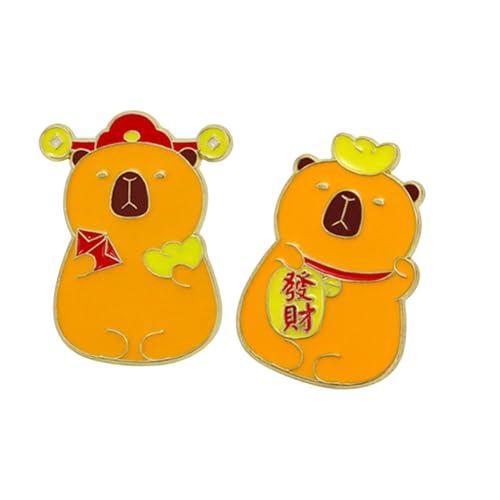 TSMORY Einzigartige Capybaras-Metall-Anstecknadel, elegantes Capybaras-Design, Brosche, Schmuck für Accessoires oder als Geschenk von TSMORY