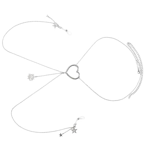TSMORY Einzigartige Körperkette, Brustkette, Schmuck, Legierung, Textur, geeignet für Partys und Modeveranstaltungen, As shown in the figure, Metalllegierung von TSMORY