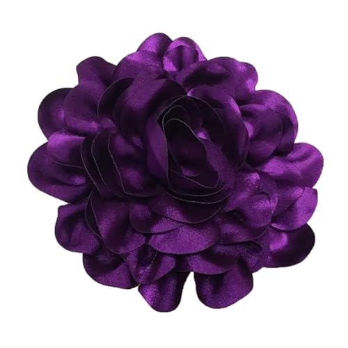 TSMORY Elegante 24 cm handgefertigte Anstecknadel, schöne Satin-Blume, Anstecknadel, zarte Brosche, Schmuck für Arbeit und Geschäft, As shown in the figure, Satin von TSMORY
