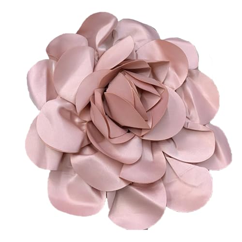 TSMORY Elegante 24 cm handgefertigte Anstecknadel, schöne Satin-Blume, Anstecknadel, zarte Brosche, Schmuck für Arbeit und Geschäft von TSMORY