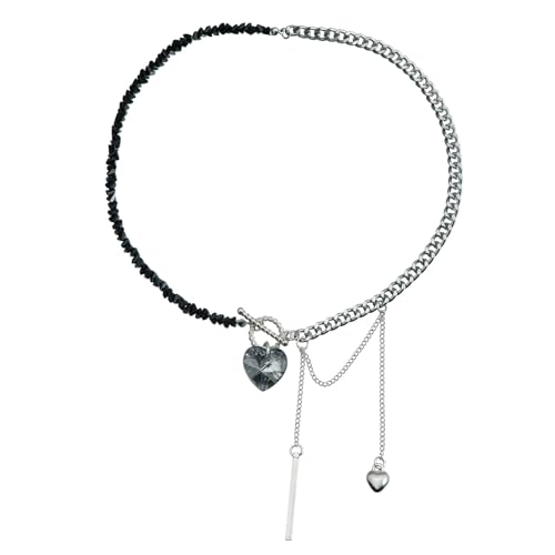 TSMORY Elegante Halskette mit Herzanhänger, einzigartige Herzform, Choker-Schmuck zur Verbesserung Ihres Mode-Statements von TSMORY