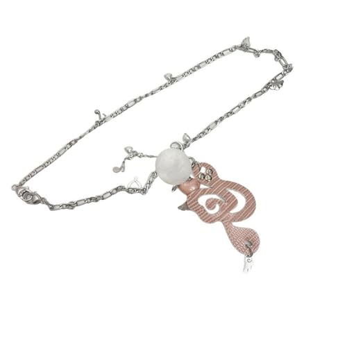 TSMORY Elegante Halskette mit unverwechselbarer Note, unverwechselbarer modischer Halsschmuck, Legierung, Textur für Partys und Konzerte, Pendant size 15 cm, Metall von TSMORY