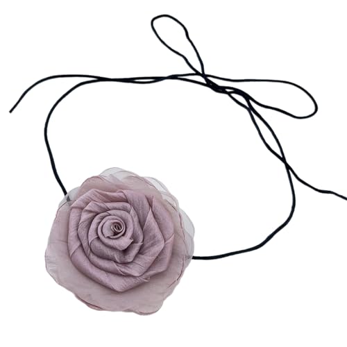 TSMORY Elegante Rose Choker Halskette Zubehör Vintage Rose Choker Fashion Forward Stoff Rose Choker Halskette für Trendsetter, 10 cm, Stoff TSMORY Elegante Rose Choker Halskette Zubehör Vintage Rose Choker Fashion Forward Stoff Rose Choker Halskette für Trendsetter, 10 cm, Stoff von TSMORY