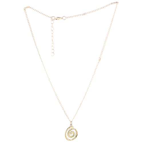 TSMORY Elegante Spiralen Anhänger Halskette Dekorative Spiralen Kreise Halskette mit verstellbarer Kette für Modebegeisterte, 45+5cm pendant: 23x19mm, Edelstahl TSMORY Elegante Spiralen Anhänger Halskette Dekorative Spiralen Kreise Halskette mit verstellbarer Kette für Modebegeisterte, 45+5cm pendant: 23x19mm, Edelstahl von TSMORY