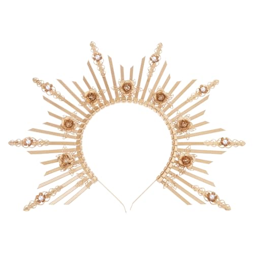 TSMORY Haarreif VirginMary Kostüm Stirnband Sonnengöttin Haarband weiblicher Kopfschmuck Party Haarschmuck von TSMORY