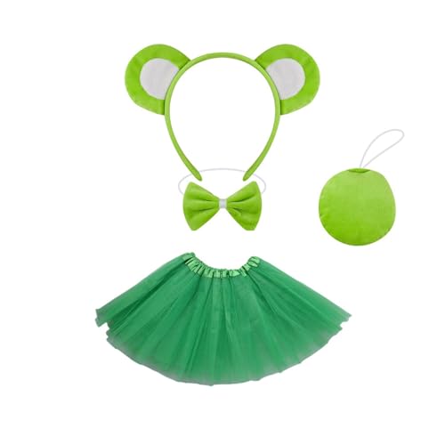 TSMORY Haarreif mit Cartoon-Bär-Ohren, Schleifen, Krawatte, kurzes Kleid, modisch, weicher Stoff, Haarschmuck für Damen und Kinder TSMORY Haarreif mit Cartoon-Bär-Ohren, Schleifen, Krawatte, kurzes Kleid, modisch, weicher Stoff, Haarschmuck für Damen und Kinder von TSMORY