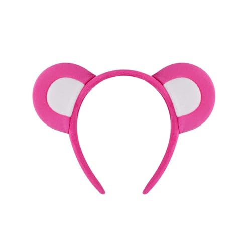 TSMORY Haarreif mit Cartoon-Bär-Ohren, Schleifen, Krawatte, kurzes Kleid, modisch, weicher Stoff, Haarschmuck für Damen und Kinder von TSMORY