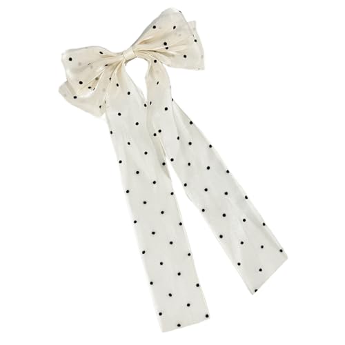 TSMORY Haarspange mit Schleifen, gepunktet, für Damen, süße Haarspange, Netzband, Haarnadel für Partys und Hochzeiten von TSMORY