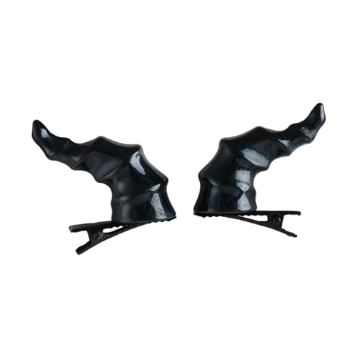 TSMORY Haarspange mit Teufelsdrachenhorn, Halloween, Cosplay, Maskerade, Kopfbedeckung, Haarnadel, Teufel, Cosplay von TSMORY