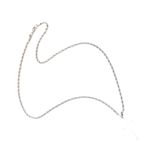 TSMORY Halskette mit Kreuz-Anhänger aus robuster Legierung, minimalistisch, elegante Farbe, Schmuck-Accessoire für Damen und Herren, modisches Choker-Geschenk, As shown in the figure, Metall TSMORY Halskette mit Kreuz-Anhänger aus robuster Legierung, minimalistisch, elegante Farbe, Schmuck-Accessoire für Damen und Herren, modisches Choker-Geschenk, As shown in the figure, Metall von TSMORY