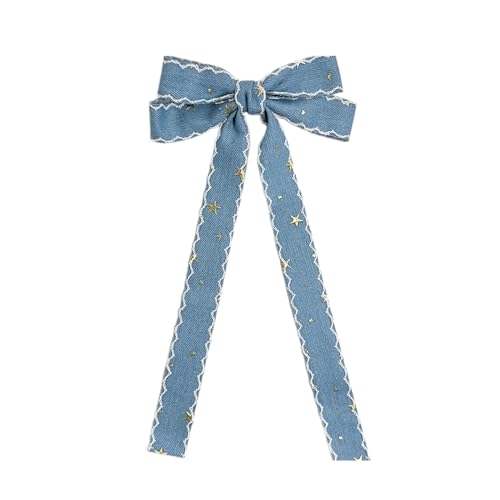 TSMORY Lange Haarschleifen, Spitze, Schleife, Haarspange, koreanische Haarspange, für Damen, Zöpfe, Halter, rutschfeste Haarspangen von TSMORY