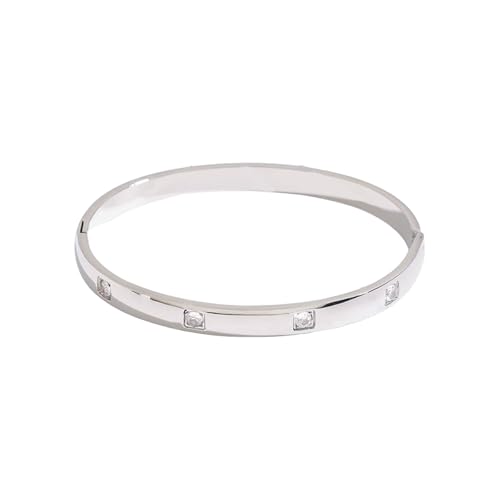 TSMORY Moderner Armreif aus Edelstahl, verstellbare Größe, Unisex-Accessoire für lässige oder formelle Outfits TSMORY Moderner Armreif aus Edelstahl, verstellbare Größe, Unisex-Accessoire für lässige oder formelle Outfits von TSMORY