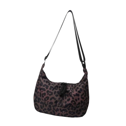 TSMORY Modische Umhängetasche mit Leopardenmuster für Damen, Schultertasche, Geldbörse mit verstellbarem Riemen, Kaffeebraun, As shown in the figure von TSMORY