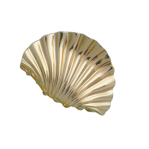 TSMORY Modische goldfarbene Metall-Haarklammer für Damen, süße, starke Klemme, trendiges Haar-Accessoire für verschiedene Anlässe von TSMORY