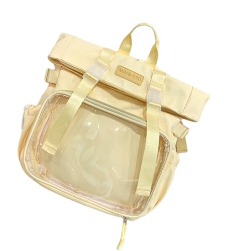 TSMORY Multifunktionaler Itabag Rucksack Transparent Schultasche Crossbody Tasche Handtasche Große Kapazität Schultertasche Rucksack Geschenke, gelb, As shown in the figure von TSMORY