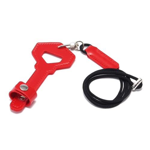 TSMORY Multifunktionaler Schlüsselanhänger Halskette Modische Lederschnur Halskette Lederstruktur Geeignet für Brille und Schlüssel, 119mm, Hautfarben von TSMORY