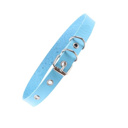 TSMORY Nightclub Halskette Cosplay Gothic Punk Rock Choker Kette Verstellbar PU Leder Halsband für Mode Jugend, 43cm, width 1.5cm, Hautfarben von TSMORY