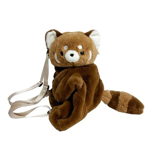 TSMORY Plüsch-Panda-Umhängetasche, niedlicher Cartoon-Bär-Rucksack, Dating-Tasche, weiche Umhängetasche, einfache Kuriertasche für den täglichen Gebrauch, Größe L:, As shown in the figure von TSMORY