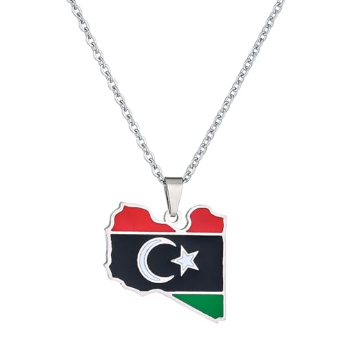 TSMORY Vielseitige Halskette mit Libyen-Flaggen-Anhänger, Libyen-Kultur, Modeschmuck, geeignet für alle Altersgruppen, verschiedene Anlässe TSMORY Vielseitige Halskette mit Libyen-Flaggen-Anhänger, Libyen-Kultur, Modeschmuck, geeignet für alle Altersgruppen, verschiedene Anlässe von TSMORY
