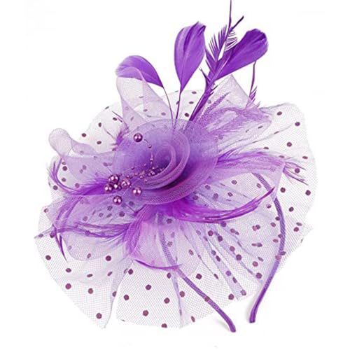 Vintage Styles Mesh Mit Gefiedertem Stirnband Haare Erklärungen Haardekoration Kopfbedeckung Für Hochzeiten Und Partys von TSMORY
