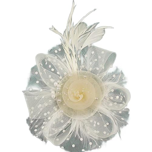 Vintage Styles Mesh Mit Gefiedertem Stirnband Haare Erklärungen Haardekoration Kopfbedeckung Für Hochzeiten Und Partys von TSMORY