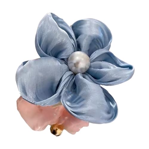 Zarte Blumen- und Perlen-Haar-Halter, Blumen-Haargummis, großer Pferdeschwanz-Halter, bequeme Passform, ohne das Haar zu beschädigen von TSMORY