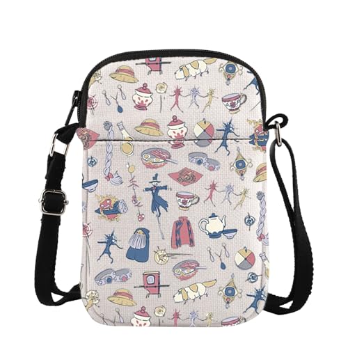 Anime Merch Geschenk Anime Crossbody Tasche für Anime Fans Japanisches Anime Geschenk Schloss Geschenk Anime Film Charakter Geschenk, Anime Cross, Umhängetasche von TSOTMO