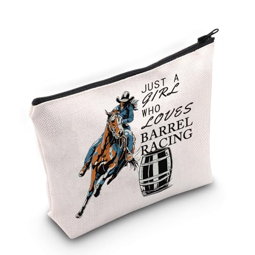 Barrel Racer Geschenk Racing Mädchen Geschenk Barrel Racing Kosmetiktasche Geschenk für Barrel-Racing-Liebhaber Fans Reitsport Geschenk Cowgirls Geschenk, Barrel Racing, Kosmetiktaschen von TSOTMO