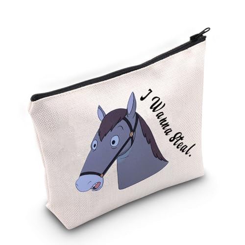 Cartoon-Merchandise-Make-up-Tasche, Motiv: Fred The Horse Thief, Geschenk, OTGW, Geschenk für Cartoon-Fans, Stehlen, Kosmetiktaschen von TSOTMO